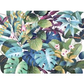 Dzsungel virágok - kézzel átfestett olajfestmény