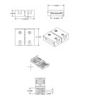 Klipsz összeköto (max. 5A) C1-410  4 pólusú IP20 flexszalagokhoz, szélesség 10mm, osztásköz >12mm
