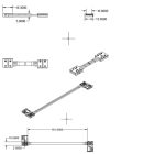 Klipsz összeköto kábellel (max 5A) C1-410 4 pól. IP20 flexszalagokhoz, széles 10mm, osztásköz>12mm
