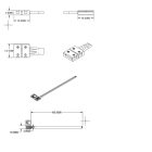 Klipsz kábelcsatlakozó (max. 5A) C1-410 4 pólusú IP20 flexszalagokhoz, széles 10mm, osztásköz>12mm
