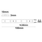LED SIL830 flexibilis szalag, 24V, 4,8W, IP66, meleg fehér, 60 LED/m
