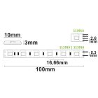 LED SIL830 flexibilis szalag, 24V, 14,4W, IP66, meleg fehér, 60 LED/m