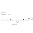 LED SIL830-Sideled flexibilis szalag, 24V, 4,8W, IP66, meleg fehér, 60 LED/m