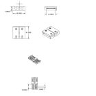 Klipsz összeköto (max. 5A) C1-212 2 pólusú IP20 flexszalagokhoz, szélesség 12mm, osztásköz >12mm