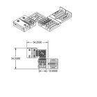 Klipsz sarok összeköto (max. 5A) C1-210 2 pólusú IP20 flexszalagokhoz, széles 12mm, osztásköz>12mm