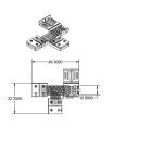 Klipsz T-összeköto (max. 5A) C1-410 4 pólusú IP20 flexszalagokhoz, 10 mm széles, osztásköz >12 mm