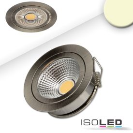   LED süllyesztett szpotlámpa COB reflektorral, 5W, 60°, nikkel szálcsiszolt, meleg fehér