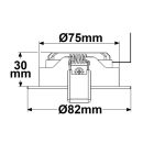 LED süllyesztett szpotlámpa, fehér, SMD, 8W, 120°, meleg fehér, dimmelheto
