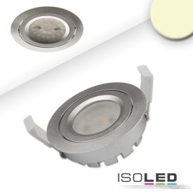   LED süllyesztett szpotlámpa, ezüst, SMD, 8W, 120°, meleg fehér, dimmelheto