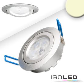   LED süllyesztett szpotlámpa, ezüst, 8W, 72°, meleg fehér, dimmelheto