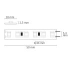 LED SIL825 flexibilis szalag, 24V, 9,6W, IP20, meleg fehér, 120 LED/m