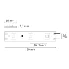 LED SIL840 flexibilis szalag, 12V, 4,8W, IP20, semleges fehér, 60 LED/m
