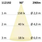 LED fali lámpa, Up&Down, 2x3W CREE, IP54, ezüst, meleg fehér