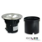 LED padlóba süllyesztett lámpa, kerek, rozsdamentes acél,  IP67, 7 W COB, 90°, meleg fehér