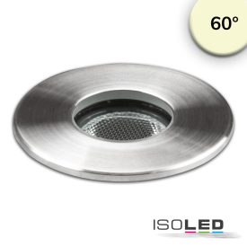   LED süllyesztett spotlámpa, rozsdamentes acél, 2 W, 60°, IP67, 12 V AC/DC, meleg fehér