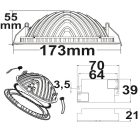 LED mélysugárzó LUNA, 18W, indirekt fény, fehér, semleges fehér