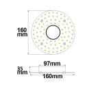 LED átszerelo áramköri lap, 160 mm, 14W, meleg fehér, mágnessel és HF mozgásérzékelovel