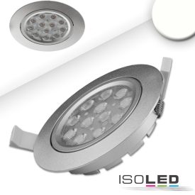   LED süllyesztett szpotlámpák, ezüst, 15 W, 72°, kerek, semleges fehér, dimmelheto