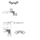Klipsz sarok összeköto (max 5A) C1-310 3 pólusú IP20 flexszalagokhoz, 10 mm széles, osztásköz>12mm