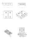 Klipsz cösszeköto (max. 5A) C1-310 3 pólusú IP20 flexszalagokhoz, 10mm szélesség, osztásköz >12mm