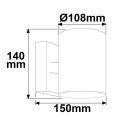 Fali lámpa Up&Down 2xGX53, IP54, HxSxM 150x108x140, antracit, kivéve izzó