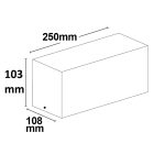 Fali lámpa, BOX-II, 1xE27, IP54, fehér, fényforrás nélkül