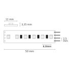 LED HEQ HighPower RGB flexibilis szalag, 24V, 28,8W, IP20, 120 LED/m