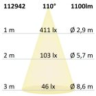 LED mélysugárzó, 15 W, ultra lapos, ColorSwitch 2600K|3100K|4000K, dimmelheto