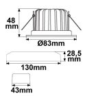 LED süllyesztett szpotlámpa Sys-68, 10W, IP65, melegfehér, dimmelheto  (burkolat nélkül)