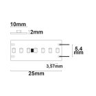 LED CRI927 Linear10 flexibilis szalag, 24V, 15W, IP20, meleg fehér, 280 LED/m