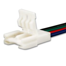   Klipsz kábelcsatlakozó (max. 5A) C2-410 4 pólusú IP20 flexszalagokhoz, széles 10mm, osztásköz>8mm