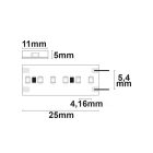 LED CRI927 Linear11 flexibilis szalag, 24V, 10W, IP54, meleg fehér, 240 LED/m