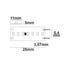 LED CRI927 Linear11 flexibilis szalag, 24V, 15W, IP54, meleg fehér, 280 LED/m