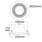 LED mélysugárzó, 30 W, 60°, CRI95, UGR<19, meleg fehér