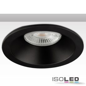   Kerek beépítokeret üveglencsével, 72 mm-es kivágással, fekete, GU10/MR16 spotokhoz