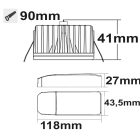 LED süllyesztett szpotlámpa Sys-90, 12W, ColorSwitch 3000|4000K, dimmelheto (burkolat nélkül)
