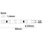 LED CRI927 Micro lineáris flexibilis szalag, 24V, 15W, IP20, melegfehér, 120 LED/m