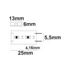 LED AQUA927 flexibilis szalag, tejes, 24V, 10W, IP67, meleg fehér, 240 LED/m