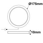 LED mélysugárzó Flex 15W, prizma, 120°, lyukkivágás 50-160mm, semleges fehér