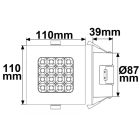 LED mélysugárzó Prism vakításcsökkentett 10W, IP54, meleg fehér, dimmelheto