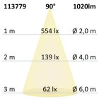 LED mélysugárzó Prism vakításcsökkento 10W, IP54, semleges fehér, dimmelheto