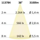 LED mélysugárzó üzletekbe "Sphere", 35 W, kifordítható, fehér, meleg fehér
