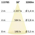 LED mélysugárzó üzletekbe Sphere, 35 W, kifordítható, fehér, semleges fehér
