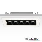 LED süllyesztett szpotlámpa vetítolencsés vonal, fehér/fekete, 10 W, semleges fehér, billentheto