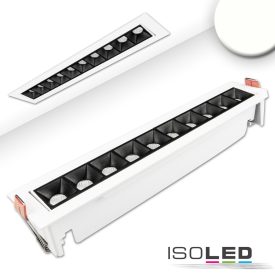   LED süllyesztett szpotlámpa vetítolencsés vonal, fehér/fekete, 20 W, semleges fehér, billentheto