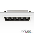 LED süllyesztett lámpatest vetítolencsés vonal, fehér/fekete, dimmelheto, 10 W, meleg fehér