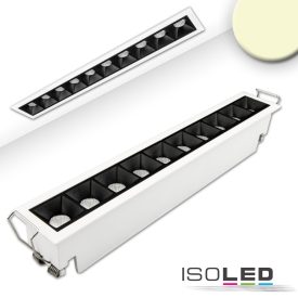   LED süllyesztett lámpatest vetítolencsés vonal, fehér/fekete, dimmelheto, 20 W, meleg fehér