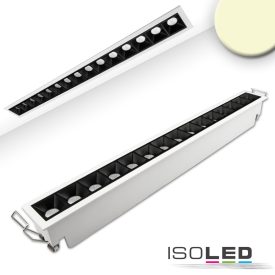   LED süllyesztett lámpatest vetítolencsés vonal, fehér/fekete, dimmelheto, 30 W, meleg fehér