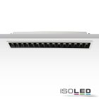 LED süllyesztett lámpatest vetítolencsés vonal, fehér/fekete, dimmelheto, 30 W, meleg fehér