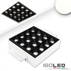   LED süllyesztett lámpa, vetítolencsés, fehér/fekete, 15 W, semleges fehér, 1-10 V dimmelheto